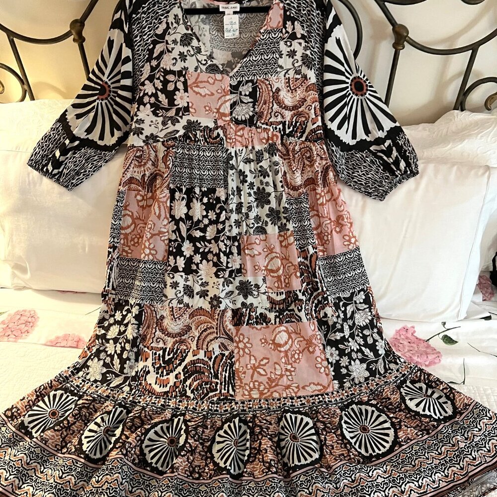Tribal midi dress Fall 2025